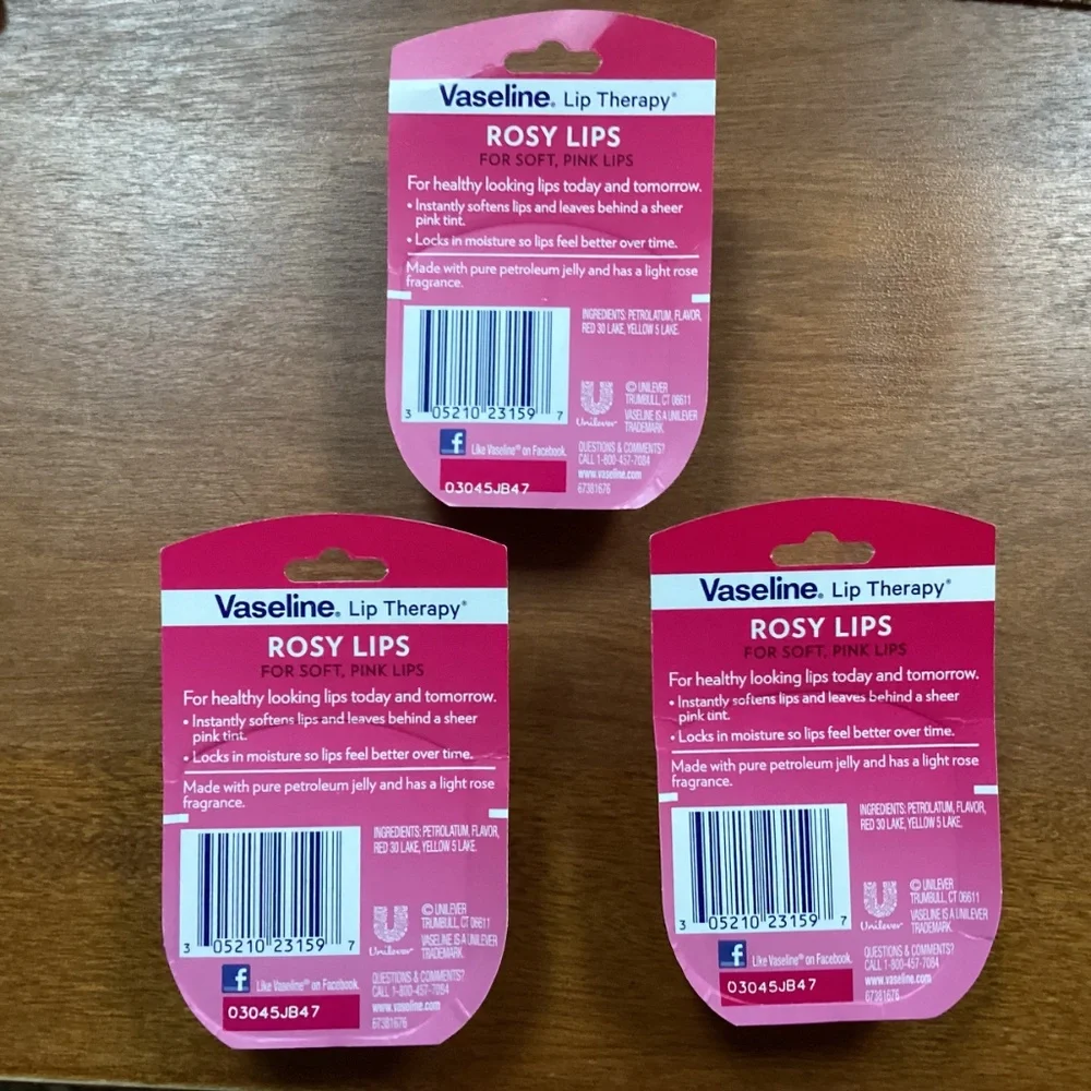 Vaseline Lip therapy Rosy Lips Bundle of 3 NEW